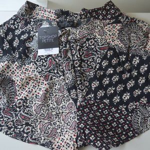 TOP SHOP PETITE Shorts Patterned Size 0